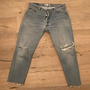 REDONE Relaxed Cropped Jeans